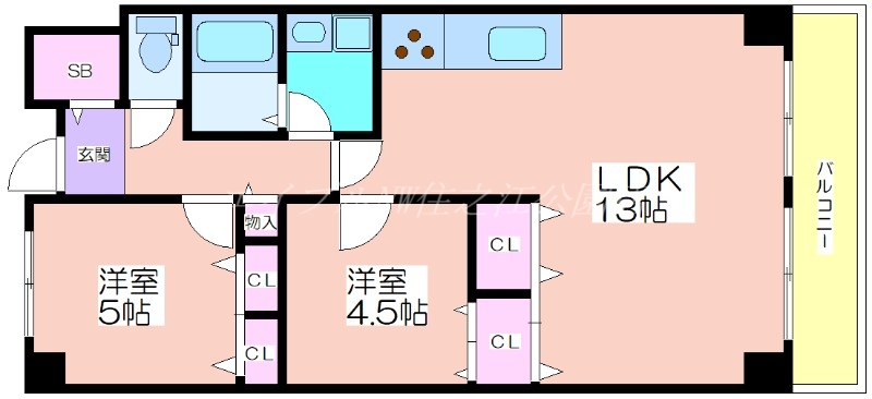 ルネ住之江の間取り