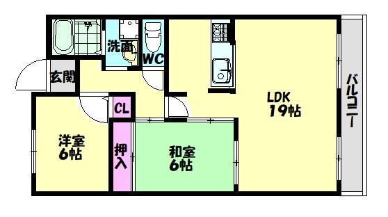 和泉市唐国町のマンションの間取り