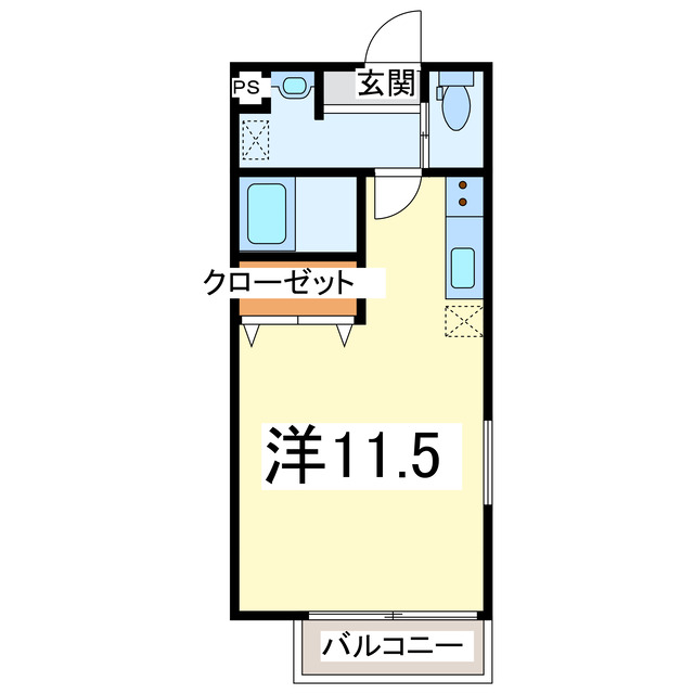 勝浦市関谷のアパートの間取り