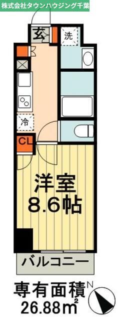 千葉市中央区問屋町のマンションの間取り