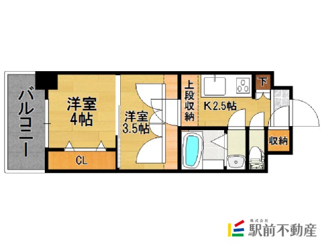 福岡市東区箱崎ふ頭のマンションの間取り