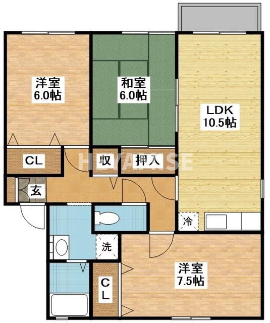 セジュール藤瀬IIの間取り