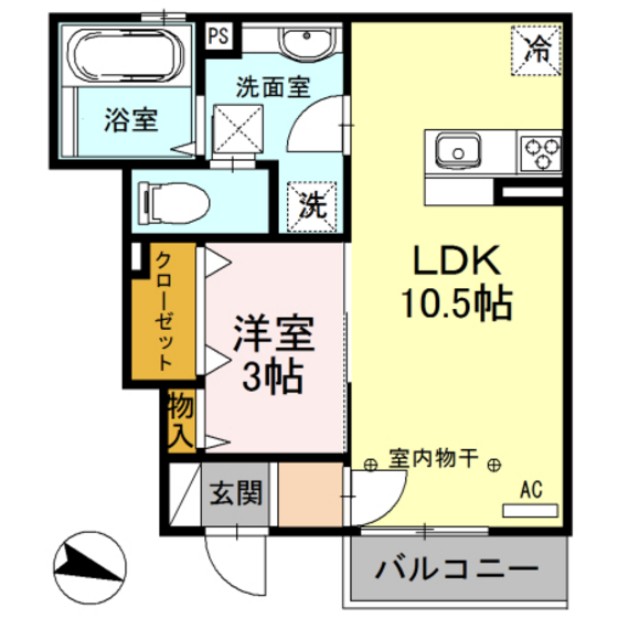 プレミューズ春日の間取り