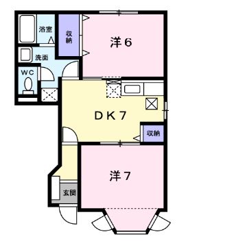 揖保郡太子町鵤のアパートの間取り