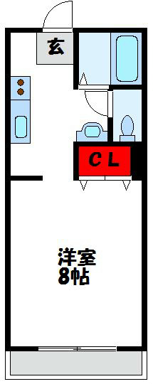 福津市中央のアパートの間取り