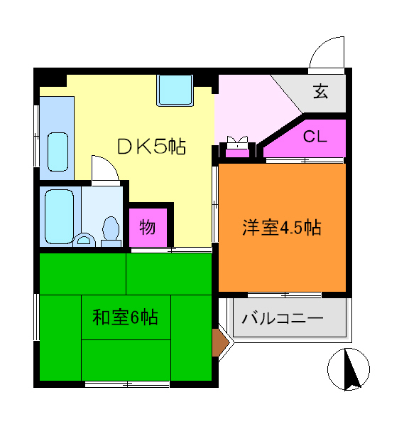 川崎市川崎区大島のマンションの間取り