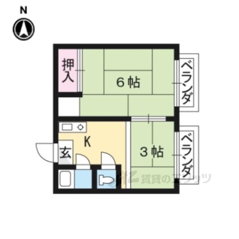 松扇荘１の間取り