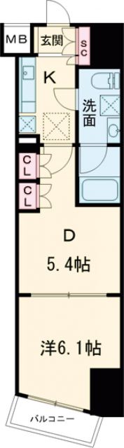 リテラス渋谷笹塚の間取り