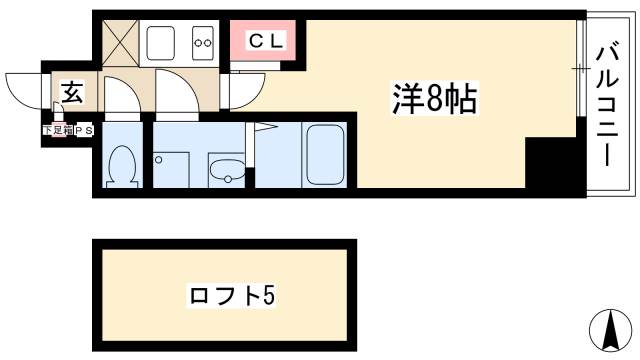 エステムコート名古屋栄デュアルレジェンドの間取り