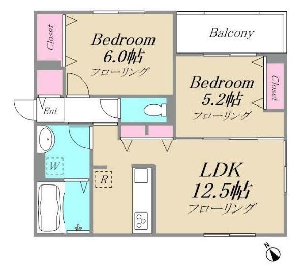 クレール仲六郷の間取り