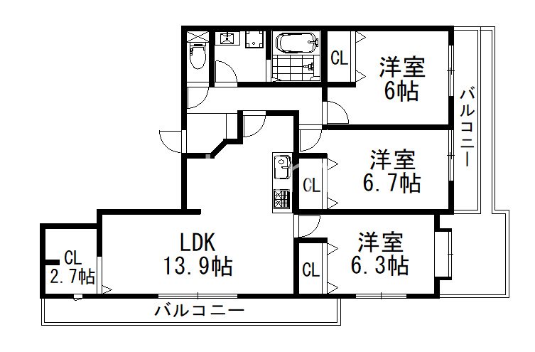 グリーンサム大久保IIの間取り