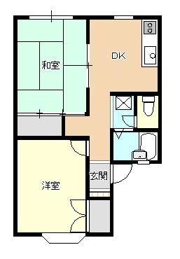 新発田市舟入町のアパートの間取り