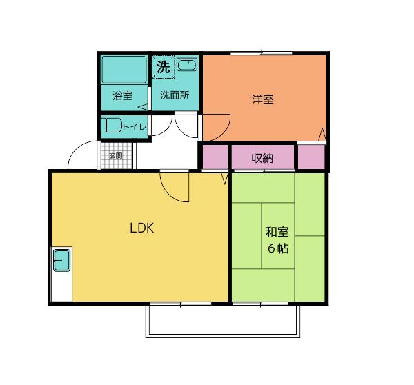 アベニーダＨＩＳＡ　A棟の間取り