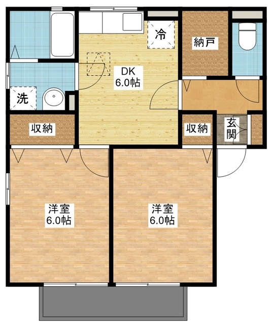 諫早市永昌町のアパートの間取り