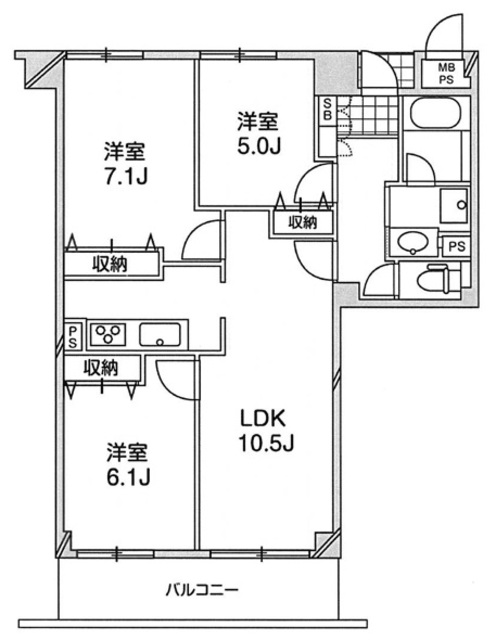 アーバンフラッツつつじヶ丘の間取り