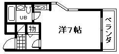 大阪府岸和田市別所町３の賃貸マンションの間取り