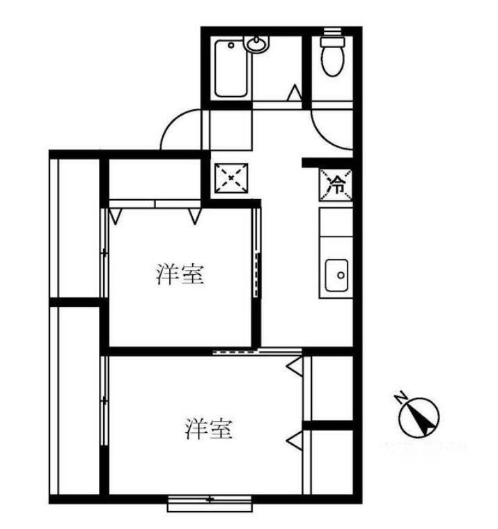 渋谷区上原のマンションの間取り