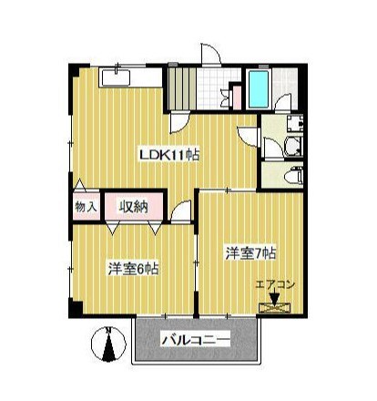 草加市神明のマンションの間取り