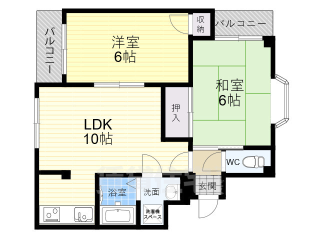 シャトー上住吉の間取り