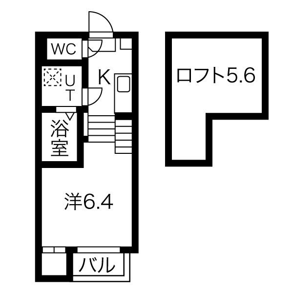 名古屋市昭和区山脇町のアパートの間取り