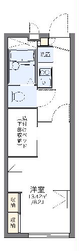 レオパレスボンボネラ　モモの間取り