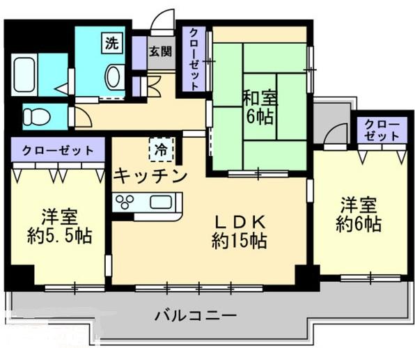 高松市屋島西町のマンションの間取り