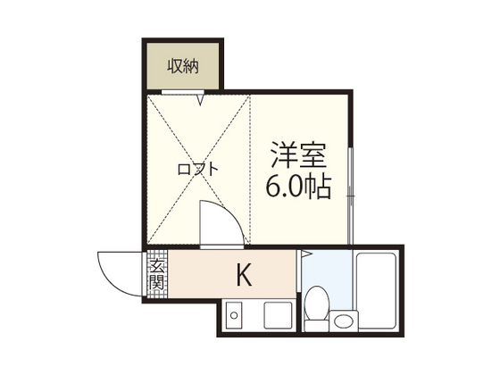 広島市西区草津本町のアパートの間取り