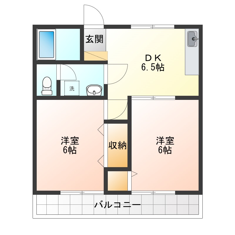 小松島市立江町のアパートの間取り