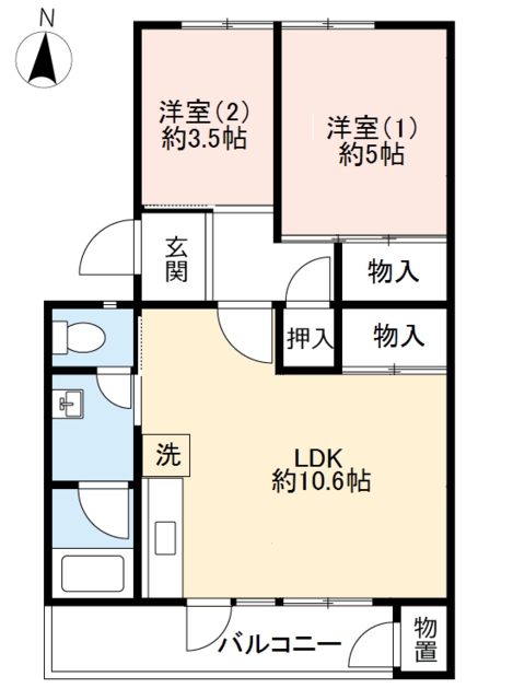 ＵＲ花山東の間取り