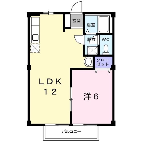 ニューシテイウエストサイドＢの間取り