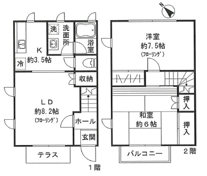 田園調布5丁目テラスハウスの間取り写真
