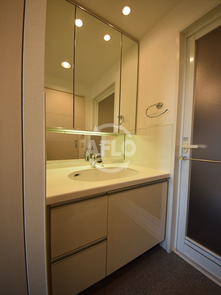 洗面設備　アルグラッドザタワー心斎橋　洗面所