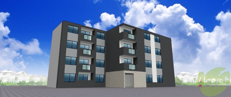 建物外観　完成予想パース　札幌市中央区南７条「仮）南７西１６ＭＳ」