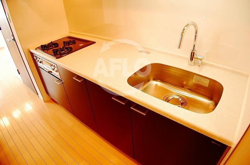 キッチン　プロシード北堀江　3口グリル付キッチン