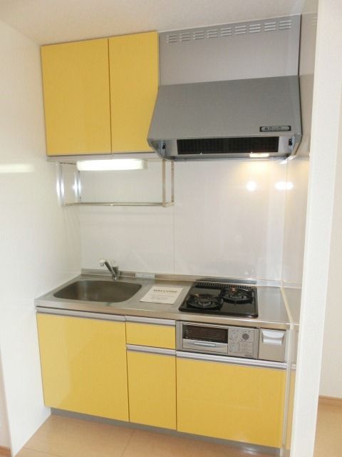 キッチン　オシャレな２口システムキッチン