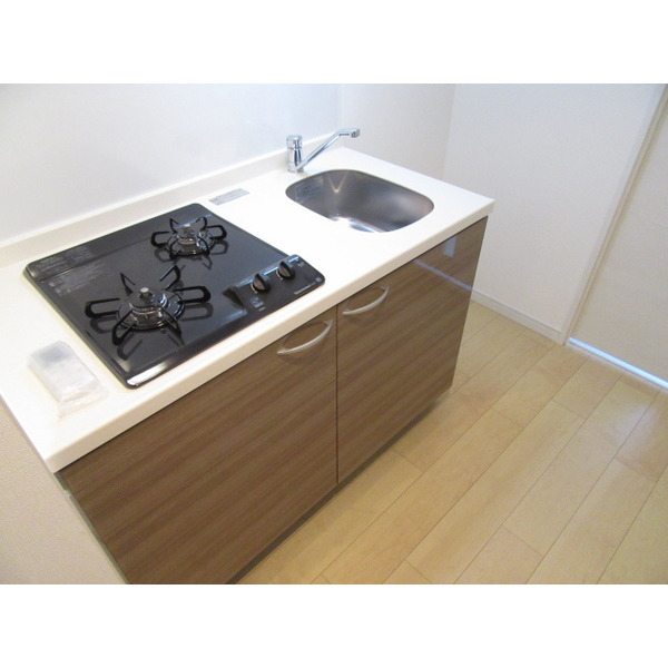 キッチン　ガス２口のキッチン