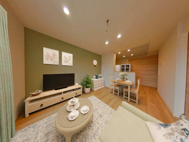 居室・リビング　家具家電小物はCGイメージ　実際の付帯はございません
