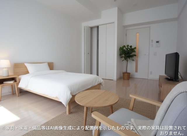 居室・リビング　※家具・家電・備品等はＡＩ画像生成により配置礼を示したもので