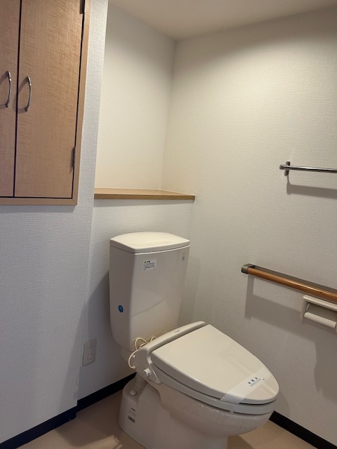 トイレ　手摺・手洗器・物入付き