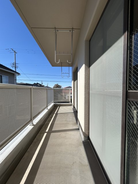 バルコニー　※写真は２０５号室です