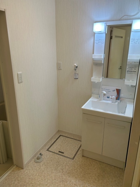 洗面設備　独立洗面台、洗濯機置き場