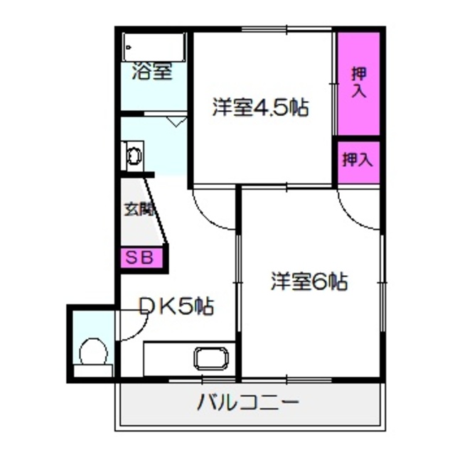 田野マンションの間取り写真
