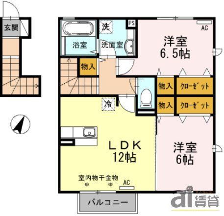 西武新宿線 花小金井駅 バス乗車時間：20分 最寄りバス停で下車 徒歩2分 2階建 築13年の間取り写真