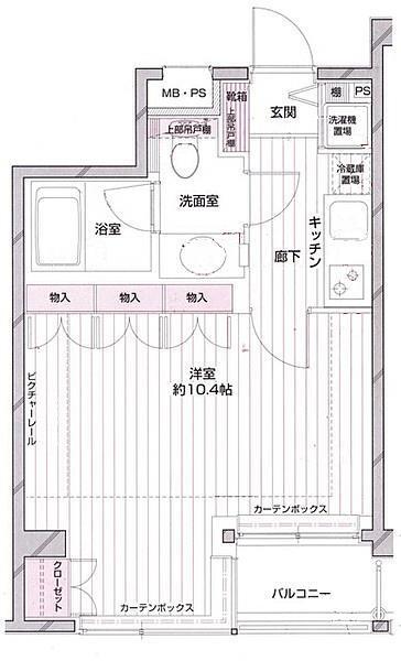 東京メトロ日比谷線 広尾駅 徒歩8分 8階建 築28年の間取り写真
