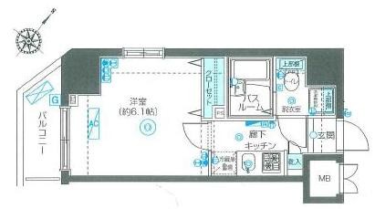 フェニックス伊勢佐木町弐番館の間取り写真