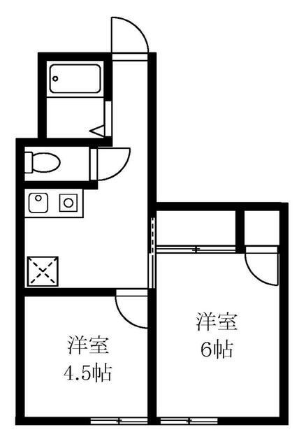 東京メトロ南北線 王子神谷駅 徒歩6分 4階建 築57年の間取り写真