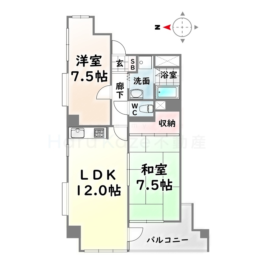 地下鉄名城線 瑞穂運動場東駅 徒歩5分 7階建 築42年の間取り写真