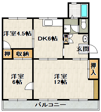 中山五月台住宅の間取り写真