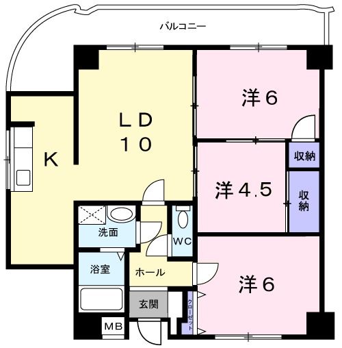 アインスブルグ巽東の間取り写真
