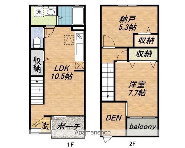 地下鉄千日前線 今里駅 徒歩11分 2階建 築18年の間取り写真